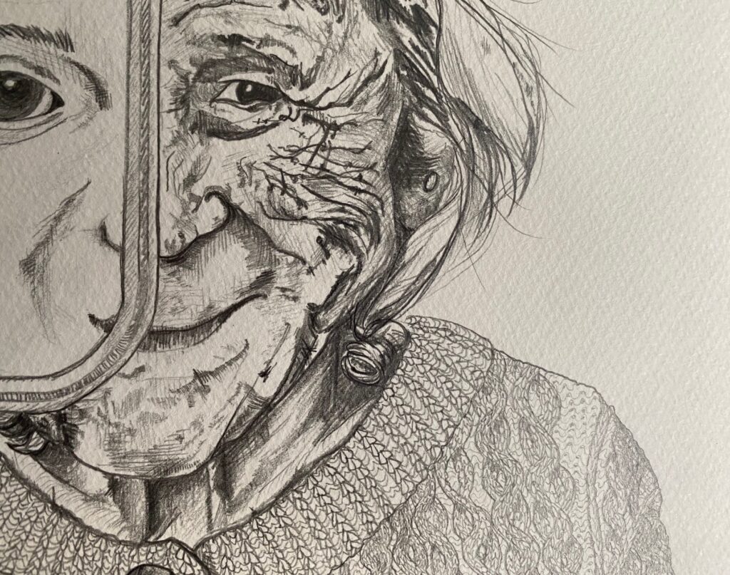 Girl in the Mirror. Detail. SRuttle.